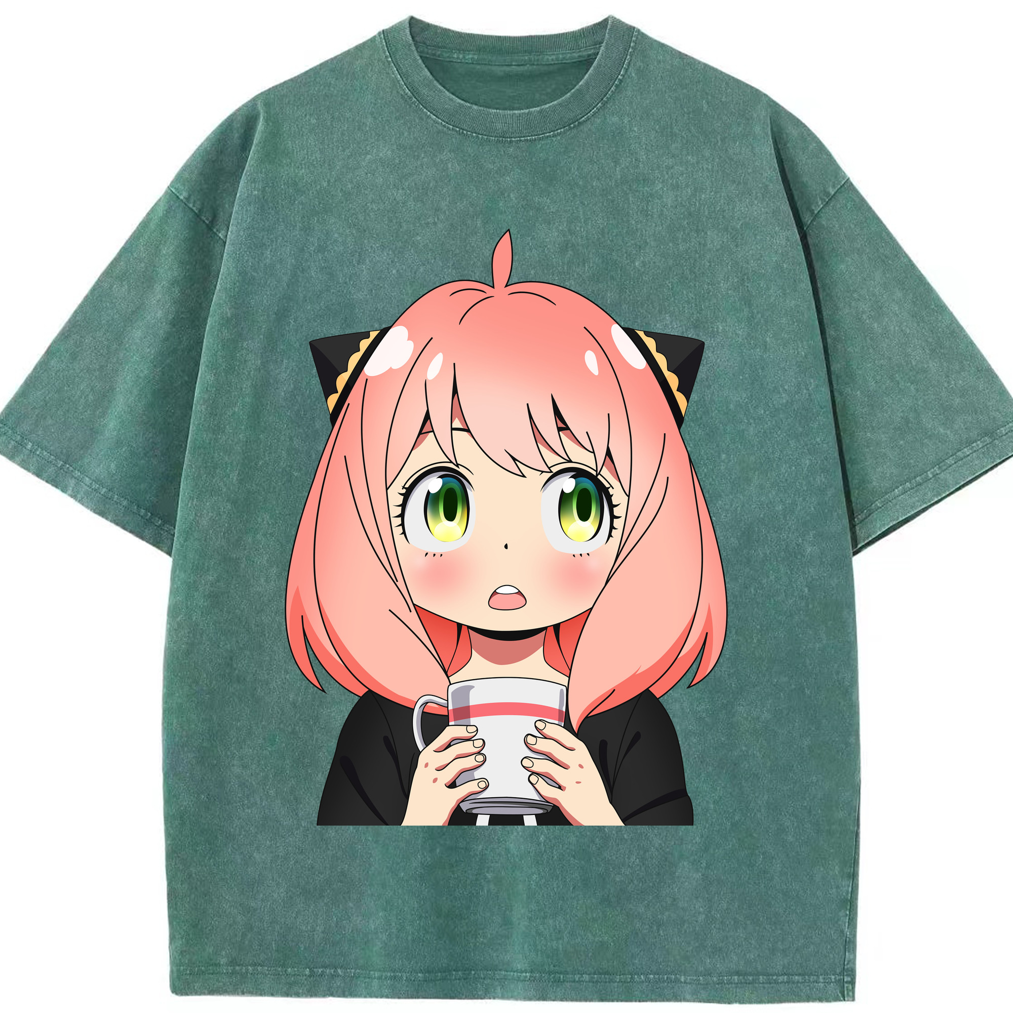 （画像用） SPY×FAMILY间谍家家酒 綿100% ヴィンテージ風 半袖Tシャツ（フロントプリント）